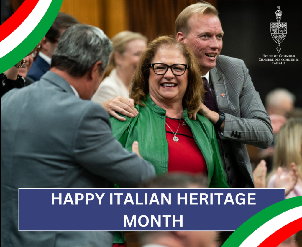 MP Anna Roberts rises in the House to recognize Italian Heritage Month